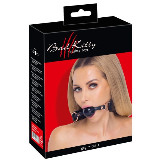 Bad Kitty - Hands tied back set with gags (black)