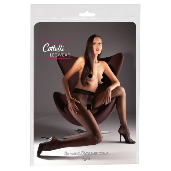 Cottelli - Satin sex pantyhose - XL