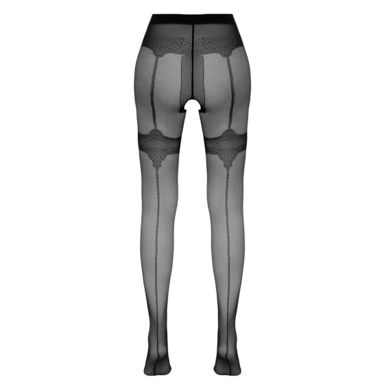 Cottelli - exclusive patterned open tights (black) - 3