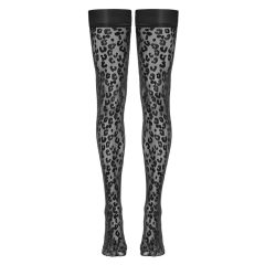 Cottelli Legwear - panther print thigh fix (black) - 5