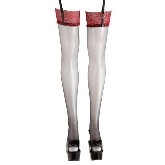 Cottelli - Embroidered stockings - 5/XL