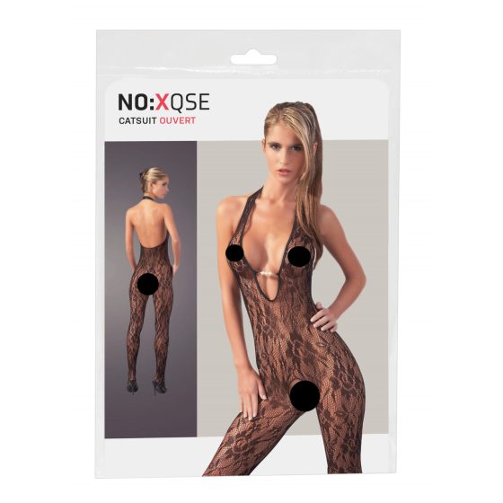 NO:XQSE - Lace jumpsuit with beaded trim - L/XL