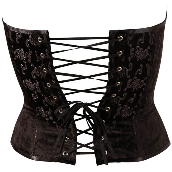 Cottelli - embroidered party corset (black) - M