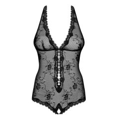 Obsessive Fiorenta - beaded open lace body (black)
