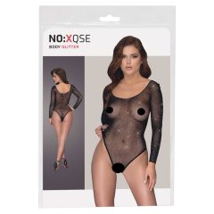 NO:XQSE - long sleeve shiny necc body - black (S-L)
