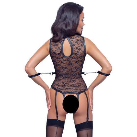 Cottelli Bondage - Lace body with straps (black)