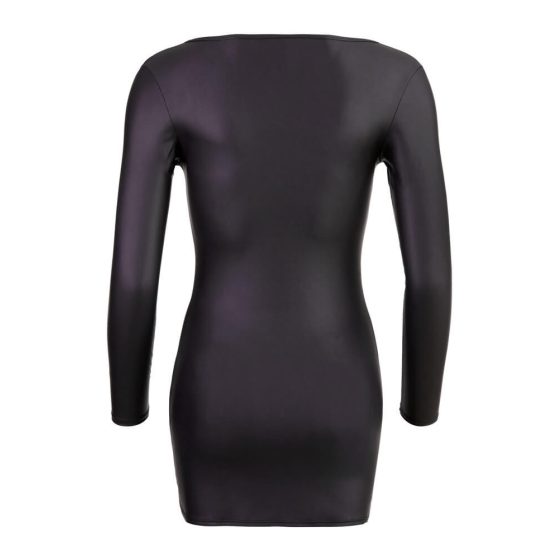 Cottelli - party dress with rhinestone zipper (black) - XL