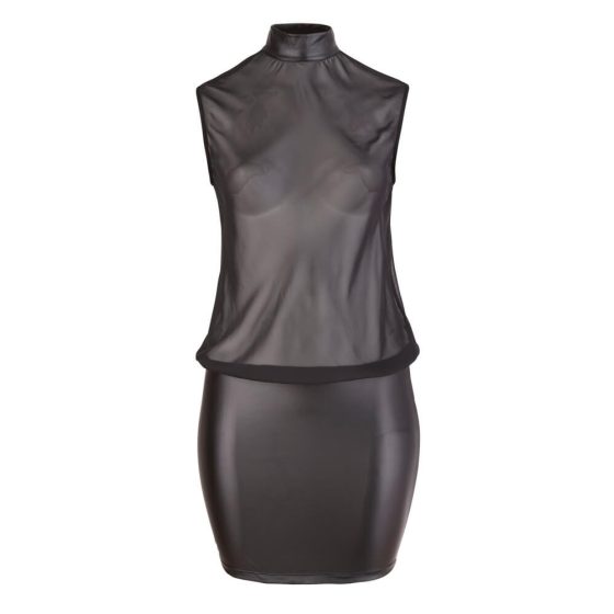 Cottelli Plus Size - Shiny chiffon dress (black)