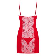   Obsessive Heartina - floral heart embellished nightdress with thong (red)