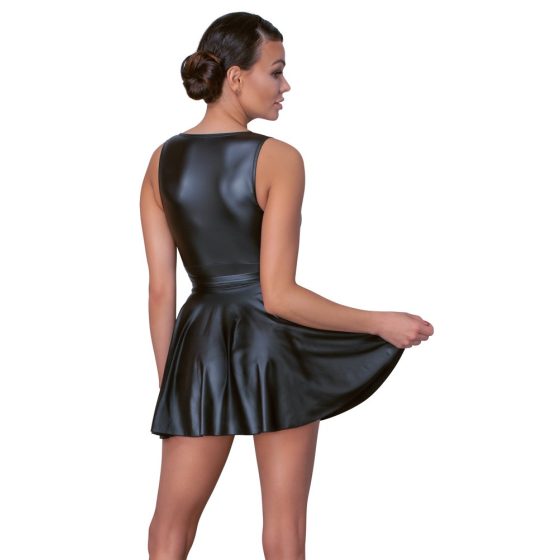 Cottelli - pleated dress with belt (black) - M