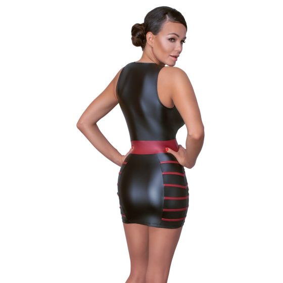 Cottelli Party - striped, form-fitting dress (black-red) - M