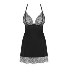   / Obsessive Chiccanta - fan pattern nightgown and thong (black)