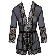 Kissable - short robe with ribbon (black)