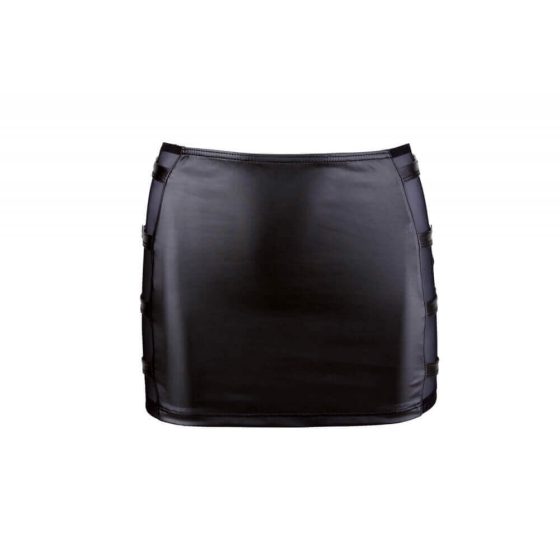 Cottelli - shiny mini skirt with buckle (black)