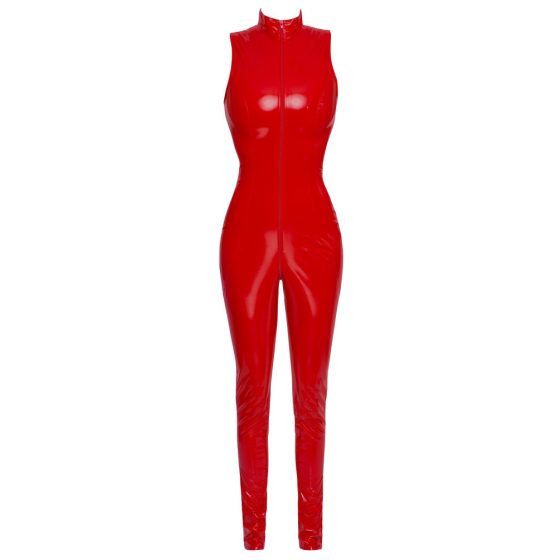Black Level - Sleeveless zipper overall (red)