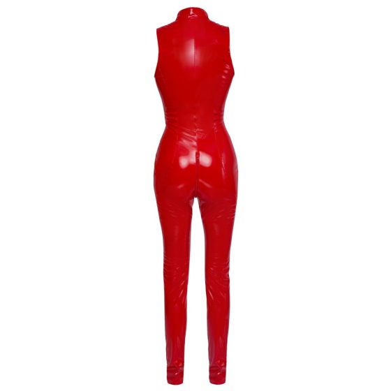 Black Level - Sleeveless zipper overall (red)