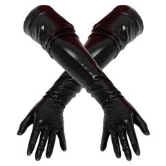 LATEX - long unisex gloves (black)