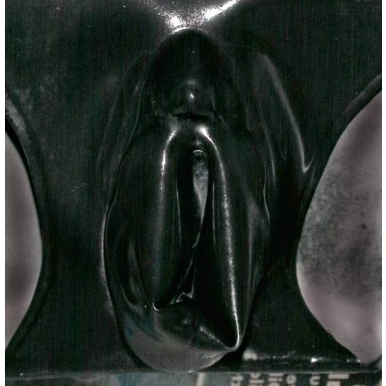 LATEX - women's underwear with vagina (black) - M