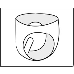   LATEX - men's inner conical anal bottom with dildo (black)