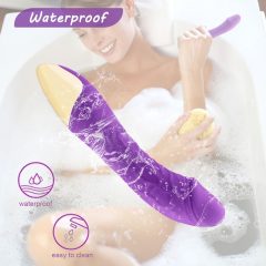   Mrow Real Lover - rechargeable, waterproof lifelike vibrator (purple)