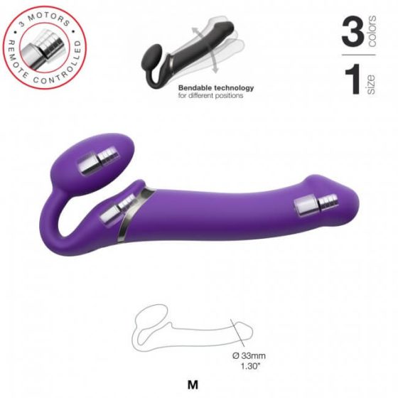 Strap-on-me M - Strapless strap-on vibrator - medium (purple)