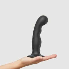 Strap-on-me P&G L - curved, footed dildo (black)