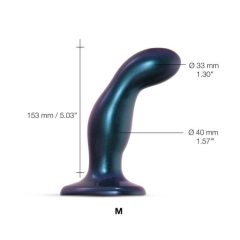 Strap-on-me Snaky M - curved anal dildo (metallic blue)