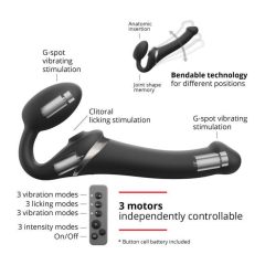   Strap-on-me S - Strapless strap-on air vibrator - small (black)
