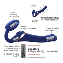   Strap-on-me L - Strapless strap-on air vibrator - large (blue)