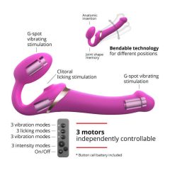   Strap-on-me M - Strapless strap-on air vibrator - medium (pink)
