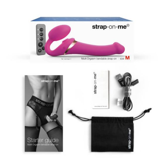 Strap-on-me M - Strapless strap-on air vibrator - medium (pink)