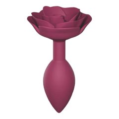 Love to Love Open Roses M - silicone anal dildo (burgundy)