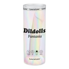   Dildolls Fantasia - silicone dildo with sticky feet (striped)
