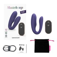   Love to Love Match up - rechargeable radio controlled couple vibrator (purple)