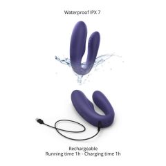   Love to Love Match up - rechargeable radio controlled couple vibrator (purple)