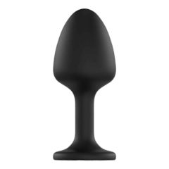   Dorcel Geisha Plug Diamond XL - white stone anal dildo (black)