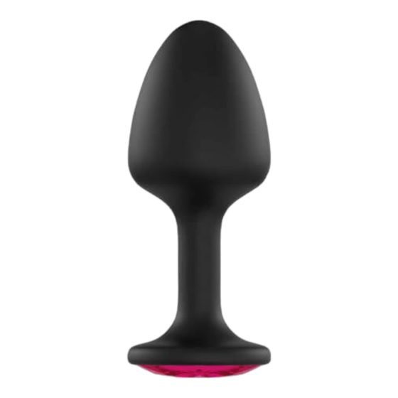 Dorcel Geisha Plug Ruby XL - pink stoned anal dildo (black)