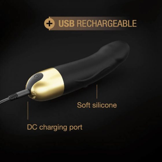 Dorcel Real Vibration S 2.0 - rechargeable vibrator (black-gold)