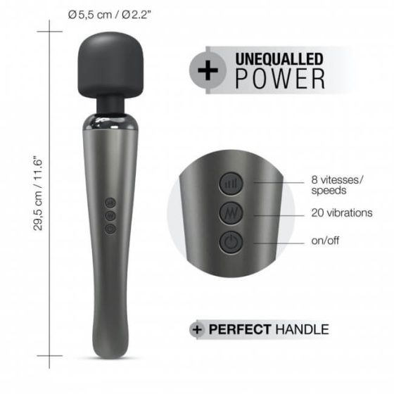 Dorcel Megawand - Rechargeable massager vibrator (silver grey)