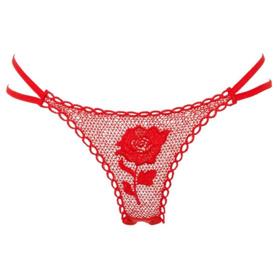 Panty Rose - Thong in pink - red (S-L)