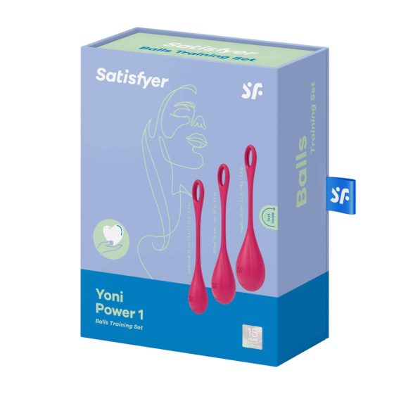 Satisfyer Yoni Power 1 - ball set - red (3 pieces)