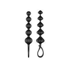   Satisfyer Love Beads - beaded anal dildo set - black (2 pieces)