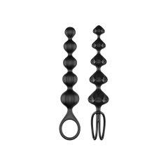   Satisfyer Love Beads - beaded anal dildo set - black (2 pieces)