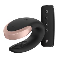   Satisfyer Double Love - smart, rechargeable, waterproof, radio controlled vibrator (black)