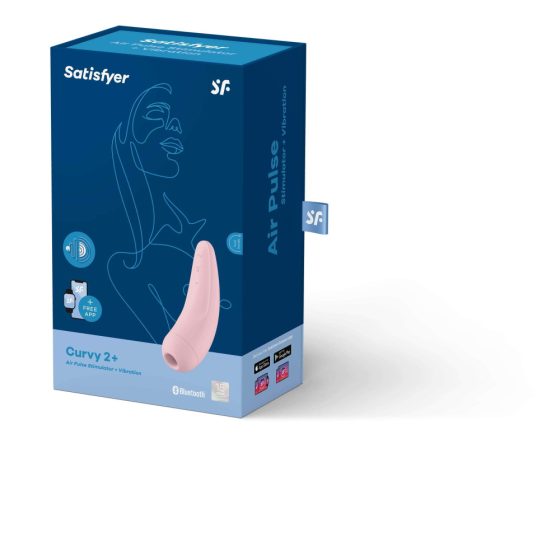 Satisfyer Curvy 2+ - smart, rechargeable, waterproof clitoral vibrator (pink)