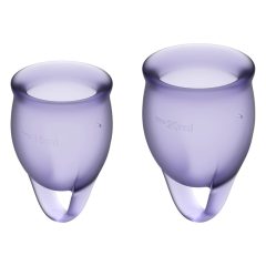 Satisfyer Feel Confident - menstrual cup set (purple) - 2pcs