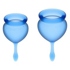 Satisfyer Feel good - menstrual cup set (blue) - 2pcs