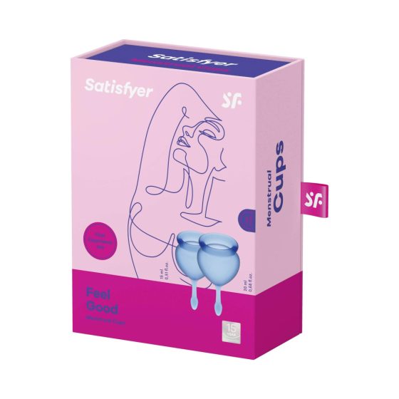Satisfyer Feel good - menstrual cup set (blue) - 2pcs