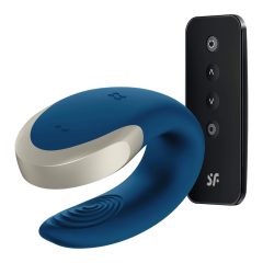   Satisfyer Double Love - smart, rechargeable, waterproof, radio-controlled vibrator (blue)
