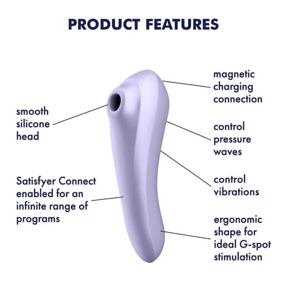 Satisfyer Dual Pleasure - smart rechargeable vaginal and clitoral vibrator (purple)